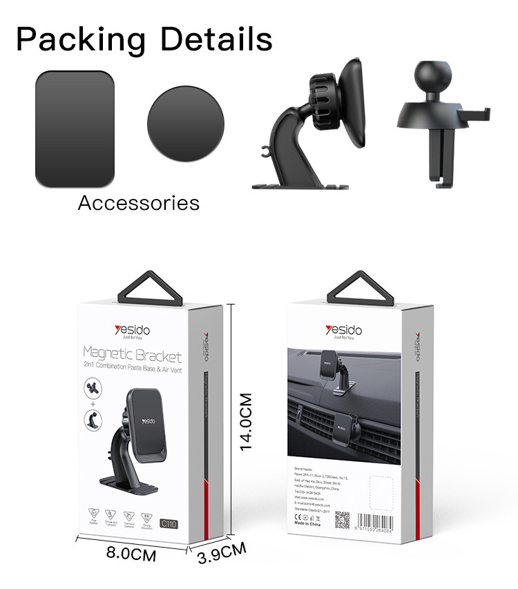 Soporte magnético para teléfono de 360 grados C110 para coche - Imagen 6