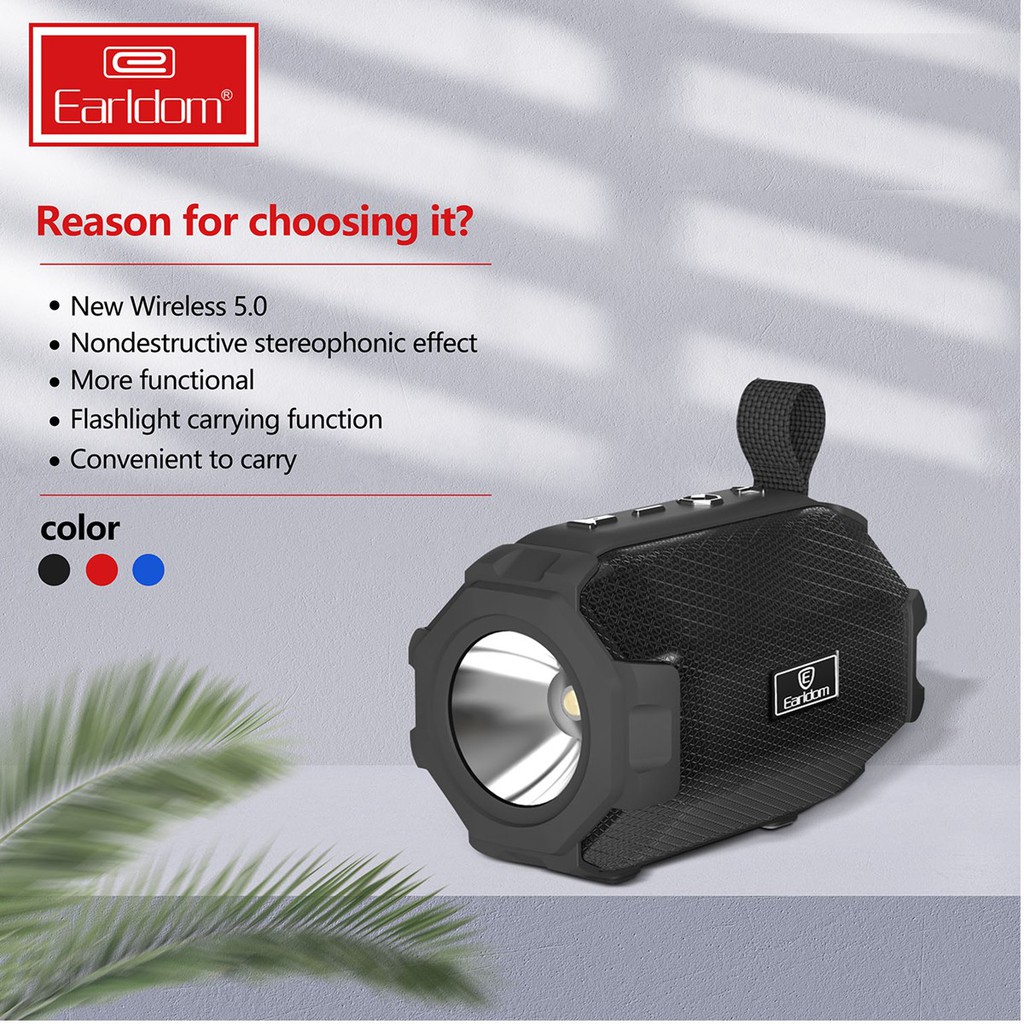 Altavoz inalámbrico Earldom ET-A16 con luz LED grande – Portátil - Imagen 3