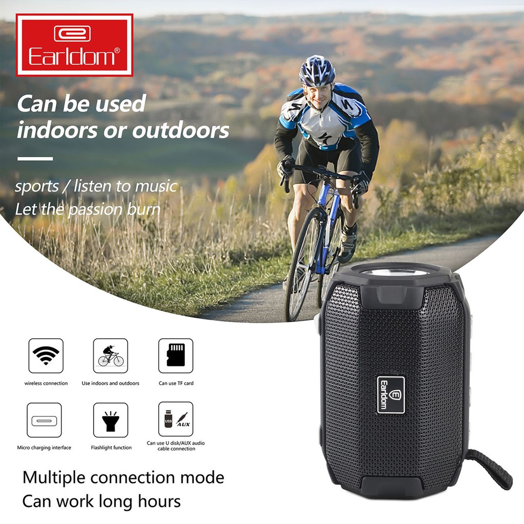 Altavoz inalámbrico Earldom ET-A16 con luz LED grande – Portátil