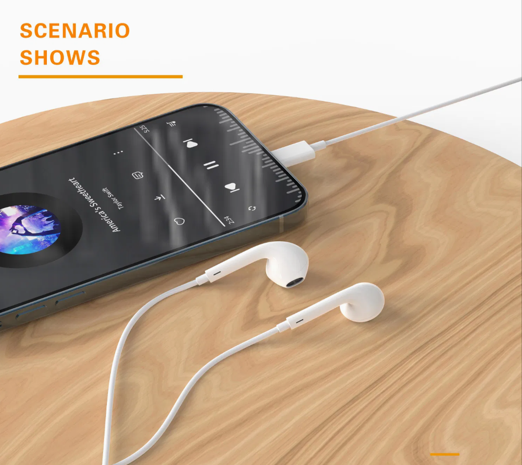 Aspor A213 Music Manos libres con cable para iPhone - Imagen 2