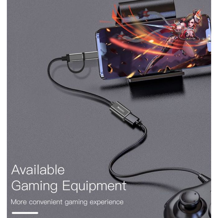 Cable trenzado de algodón GS02 2 en 1 Tipo-C/Micro a USB - Imagen 3