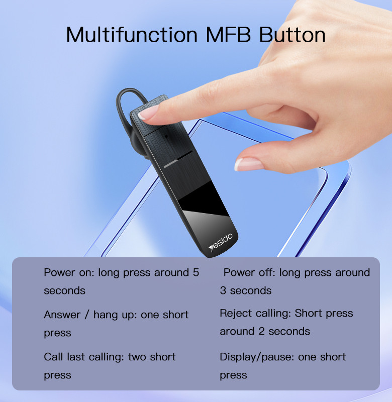 YB06 360 degree Rotation Wireless bluetooth Headphones - Imagen 3