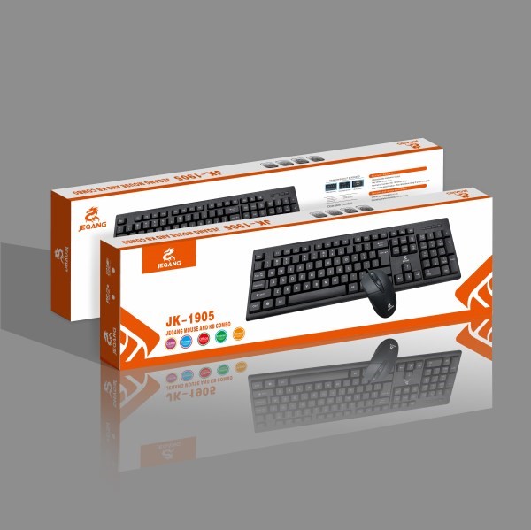 JEQANG – JK-1905 Conjunto de teclado y ratón con cable para empresas