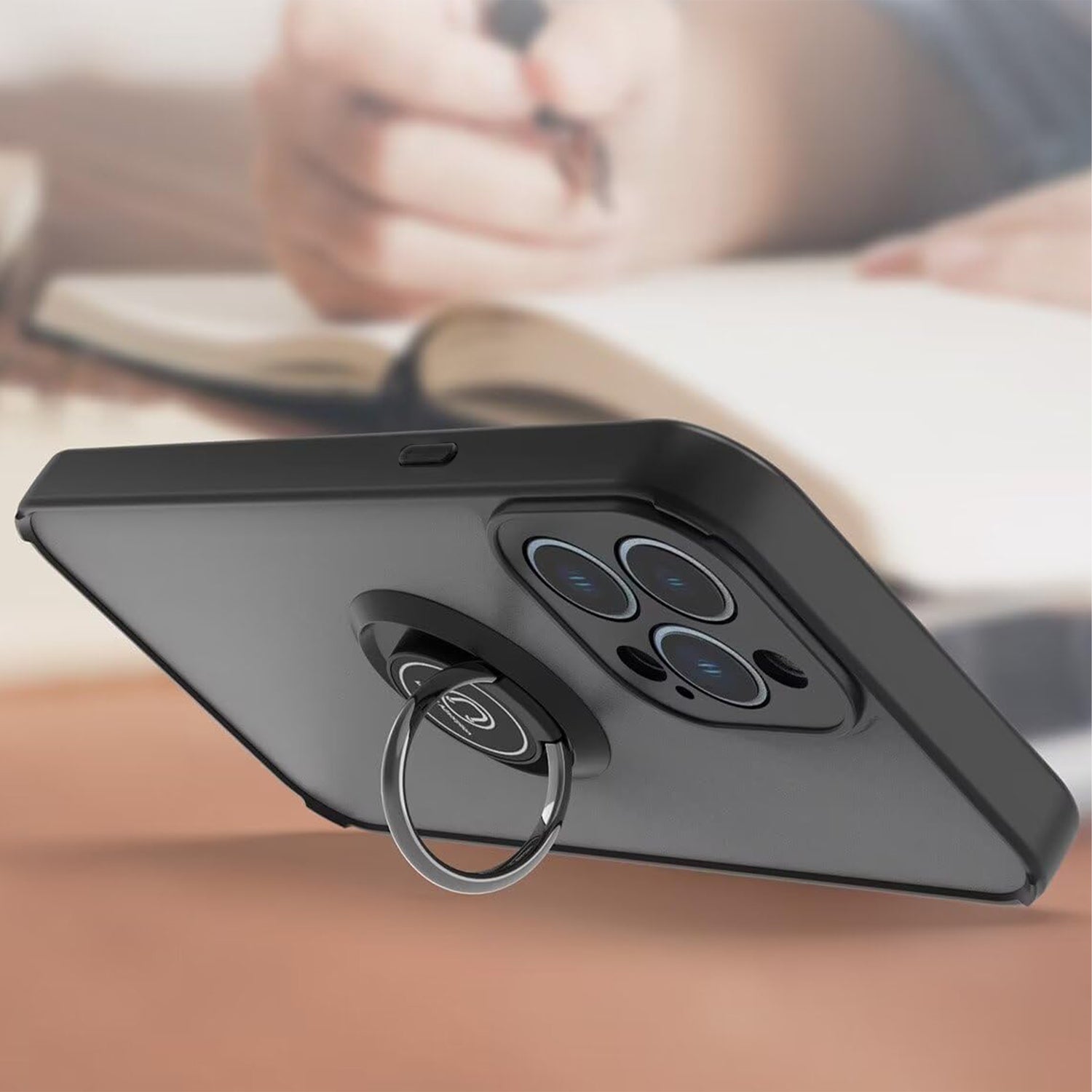 iPhone 16E Carcasa Mate Elektro con Anillo Soporte - Imagen 7