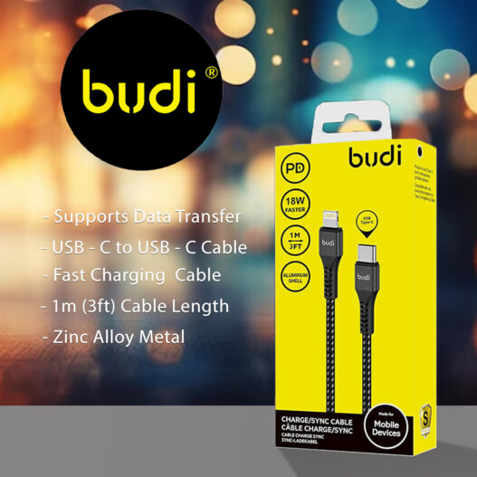 Cable de carga rápida USB-C a USB-C de Budi - Imagen 2