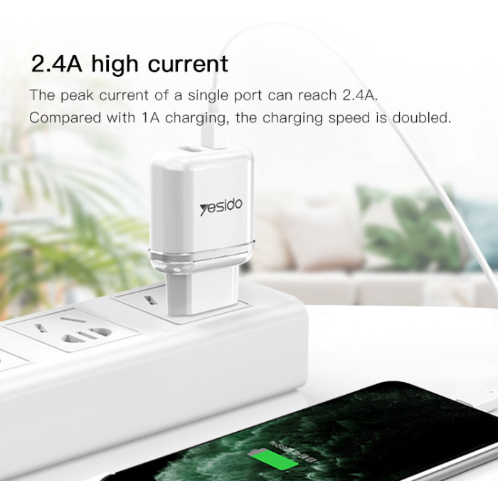 Yesido YC26 Portable Fast Charging Travel Wall Charger - Imagen 3