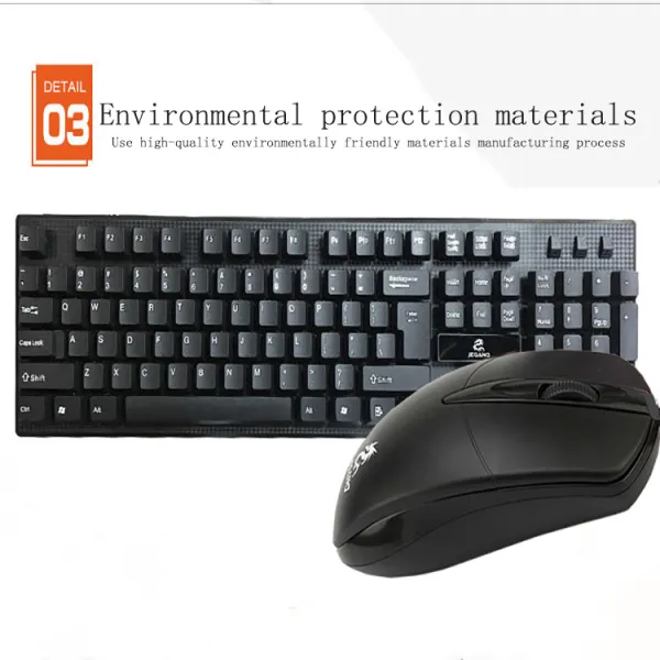JEQANG – JK-1905 Conjunto de teclado y ratón con cable para empresas - Imagen 2