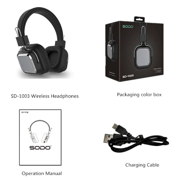 SODO SD-1003 Wireless Headphones Foldable - Imagen 2