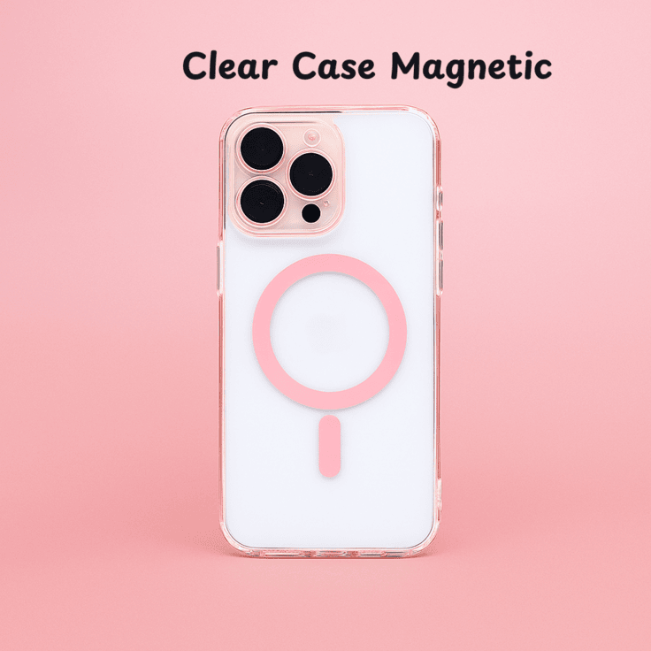 iPhone Clear Magnetic Case | MagSafe Compatible Transparent Shockproof Cover - Imagen 2