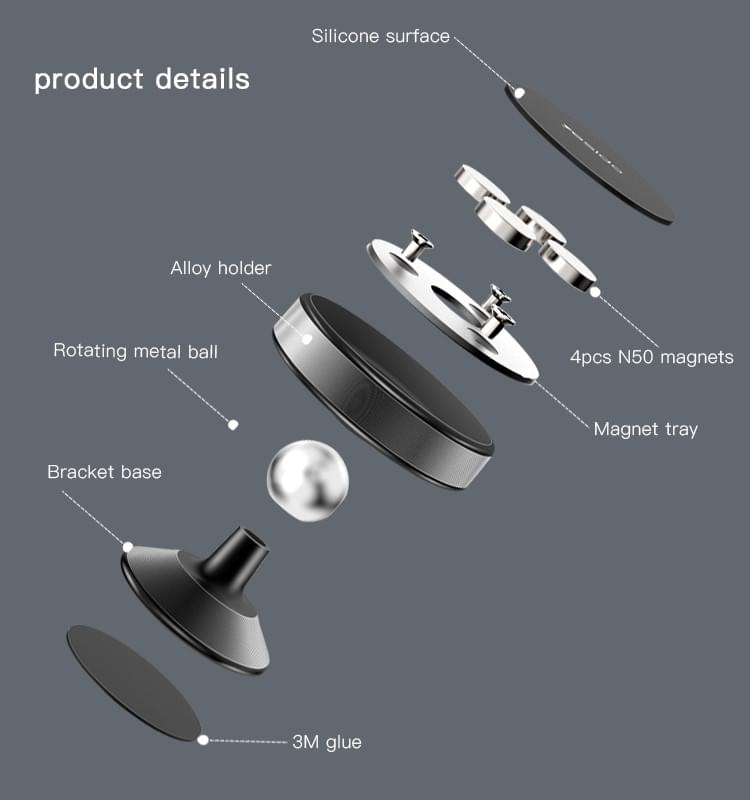 Yesido Soporte magnético de móvil para coche - Imagen 7